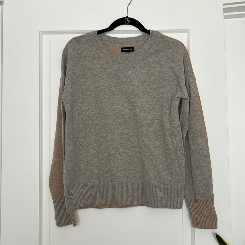 Summersalt color block cashmere sweater